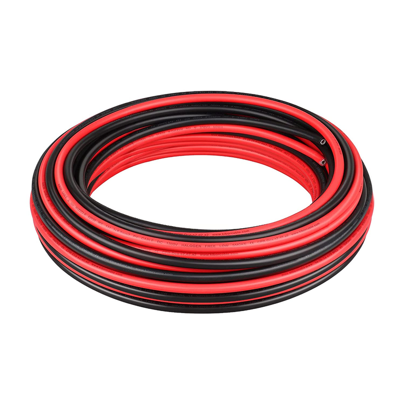 Solar Panel Wire - 30FT 10AWG (6Mm²) Solar Extension Cable, Tinned Copper Wire P