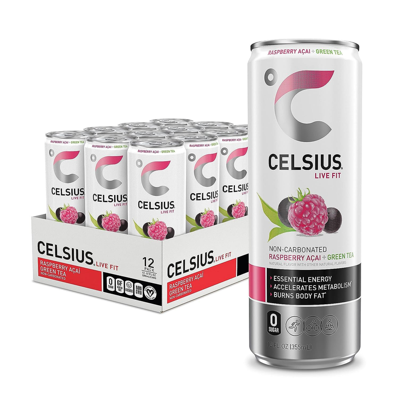 Raspberry Acai Green Tea, Functional Essential Energy Drink 