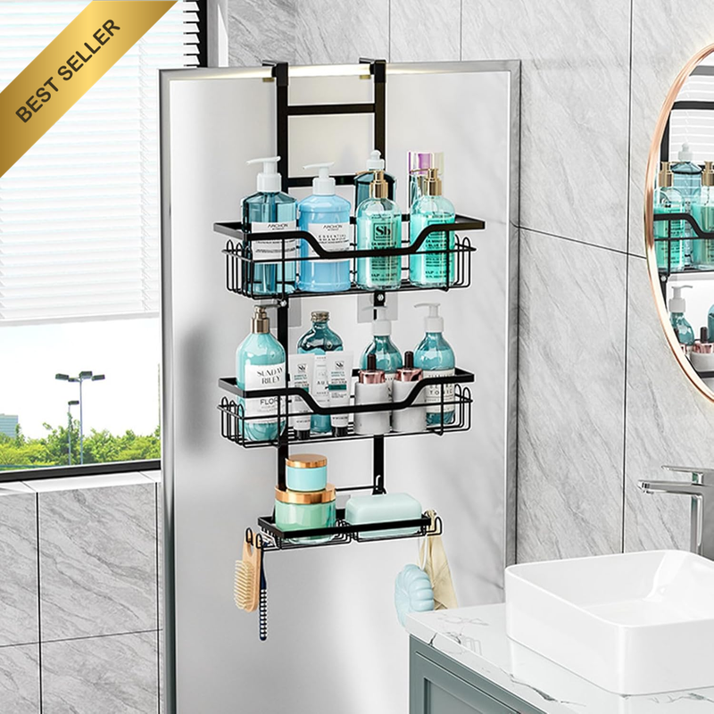 Over Door Shower Caddy 3 Tier Hanging Bathroom Organizer with Soap Holder 16 Hoo