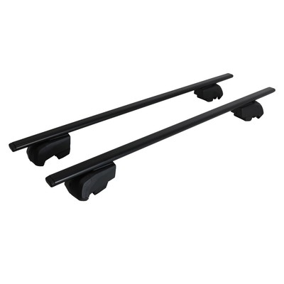 S Cross Bars Luggage Carrier Lockable Durable Iron Black 2x