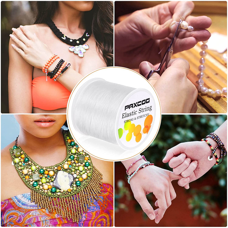 1mm Elastic Bracelet String Cord Clear Stretch Bead Cord for Jewelry Making and