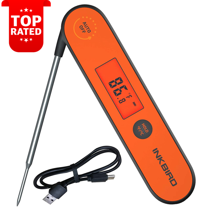 Instant Read Meat Thermometer Digital Waterproof Rechargeable Kitchen Grill
