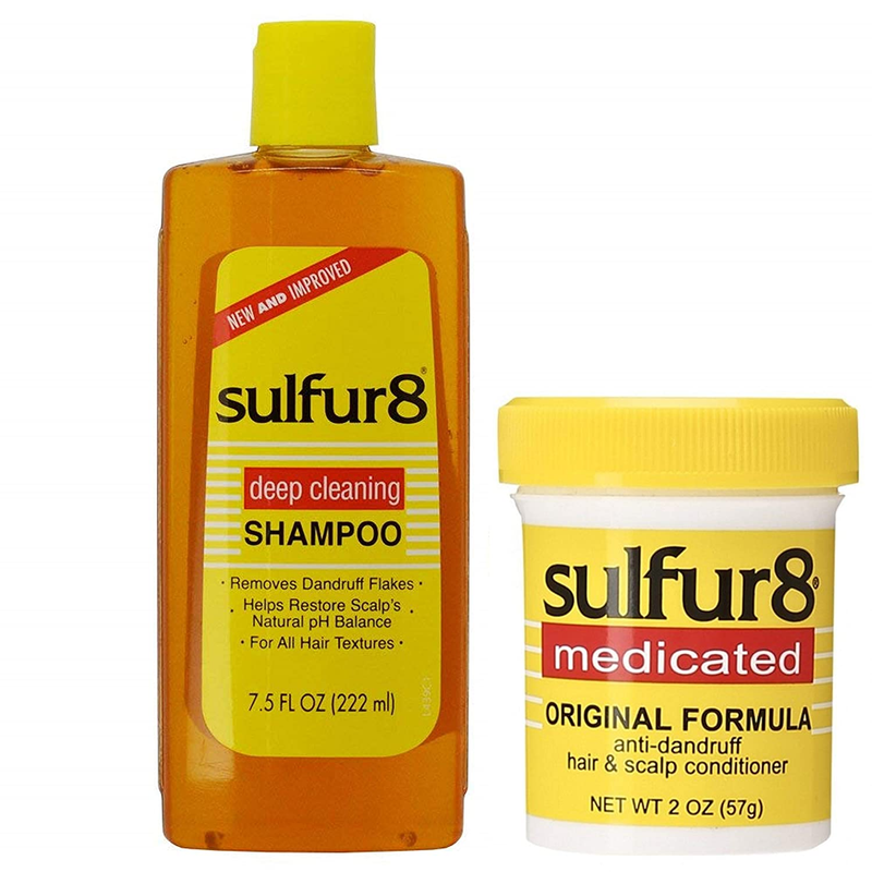 Sulfur8 Anti-Dandruff Hair & Scalp Care Shampoo 7.5Oz + Conditioner 2Oz Duo