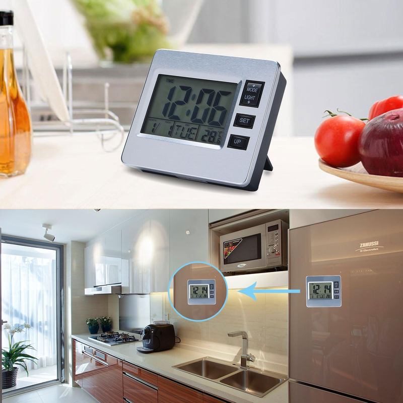 Digital Alarm Clock Magnetic Bedroom Clock for Seniors Classroom Kitchen Table T