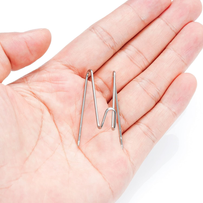 50pcs Fabric Panel Wall Wire Hooks,  Stainless Steel Cubicle Hooks Wall Clips Pi