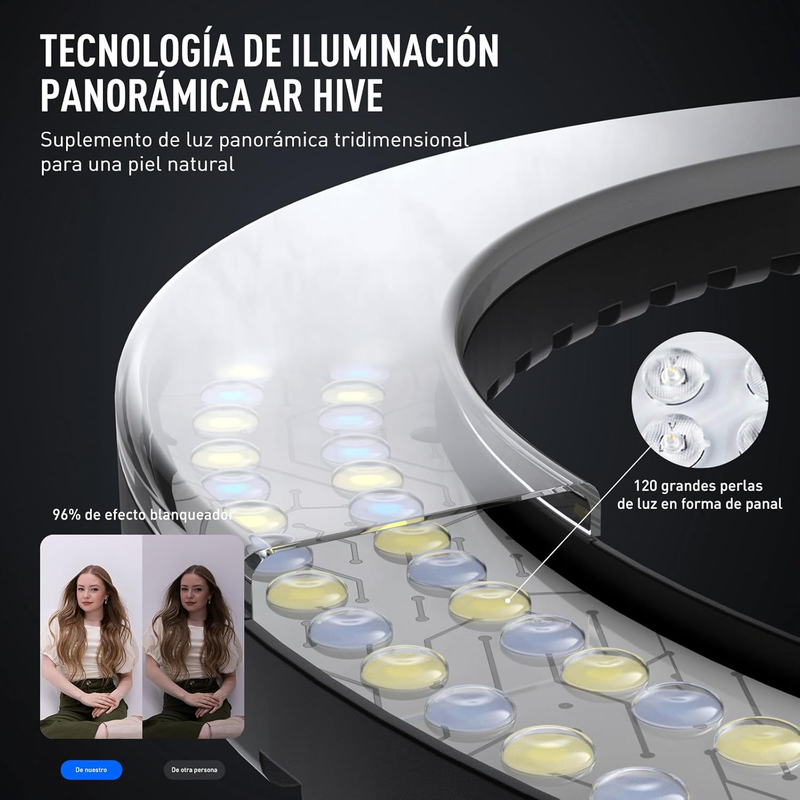 18" Ring Light with Stand, Ring Light Professional 3000-6500K Adjustable with Mi