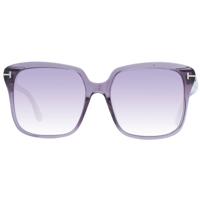 Pre-owned Tom Ford Sunglasses Women Transparent Violet Square Ft0788 81z 56mm Faye-02 In Violet, Purple