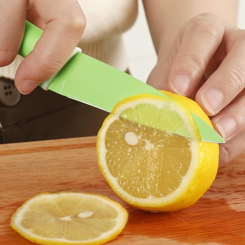 6Pcs Kitchen Knife Set Stainless Steel Colour Coded Non-Stick Cooking Knife Set