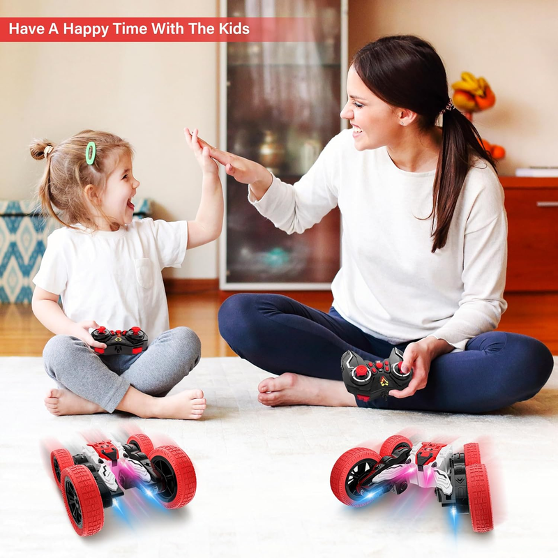 Remote Control Car, Double Sided RC Car, 360� Flip Rechargeable Gift for Kid 3 +