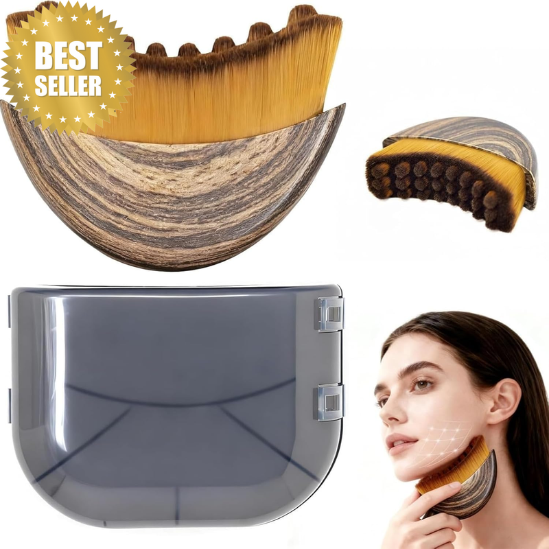 Lymphatic Drainage Face Brush, Manual Contour Brush for Facial Sculpting & Lifti