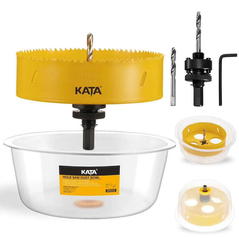 Hole Saw for Recessed Lights: 6 Inch Hole Saw for Recessed Lighting with Dust Bo