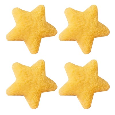 4 Pcs Yellow Star Hairpins Solid Fluffy Fuzzy Soft Anti-slip Hair Decor Porta...