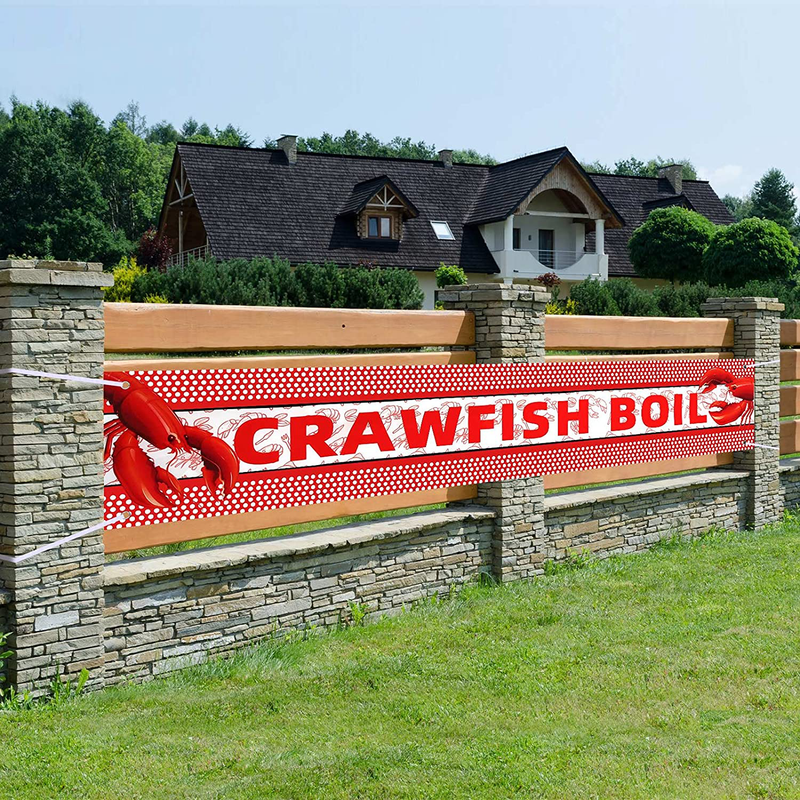 Crawfish Boil Party Supplies Decorations Large Crawfish Boil Banner 6 X 1 Feet H