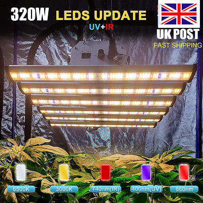 Phlizon 1000W Samsung LED Grow Light Bar Full Spectrum Indoor Plants Veg 6x6ft 