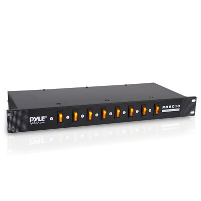 Pyle Pro 8 Outlet Rack Mount Power Supply Center with Each Outlet Switch