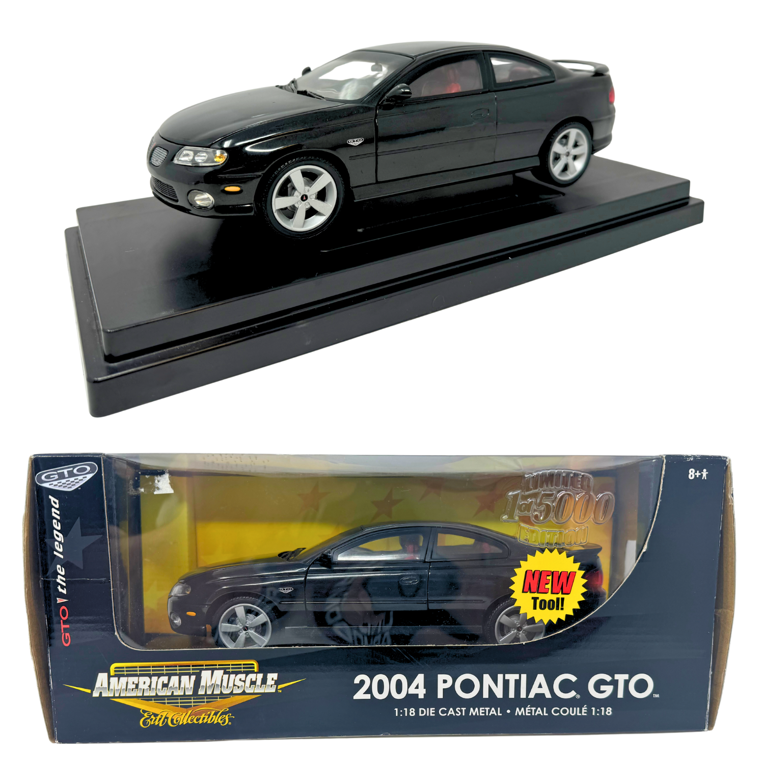 American Muscle GTO 黒 1/18スケール Ertl American Muscle 2004 Pontiac GTO 1:18 Diecast Black 1