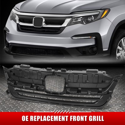 Для 19-22 Honda Pilot EX EX-L LX в стиле OE Черная передняя решетка радиатора с эмблемой