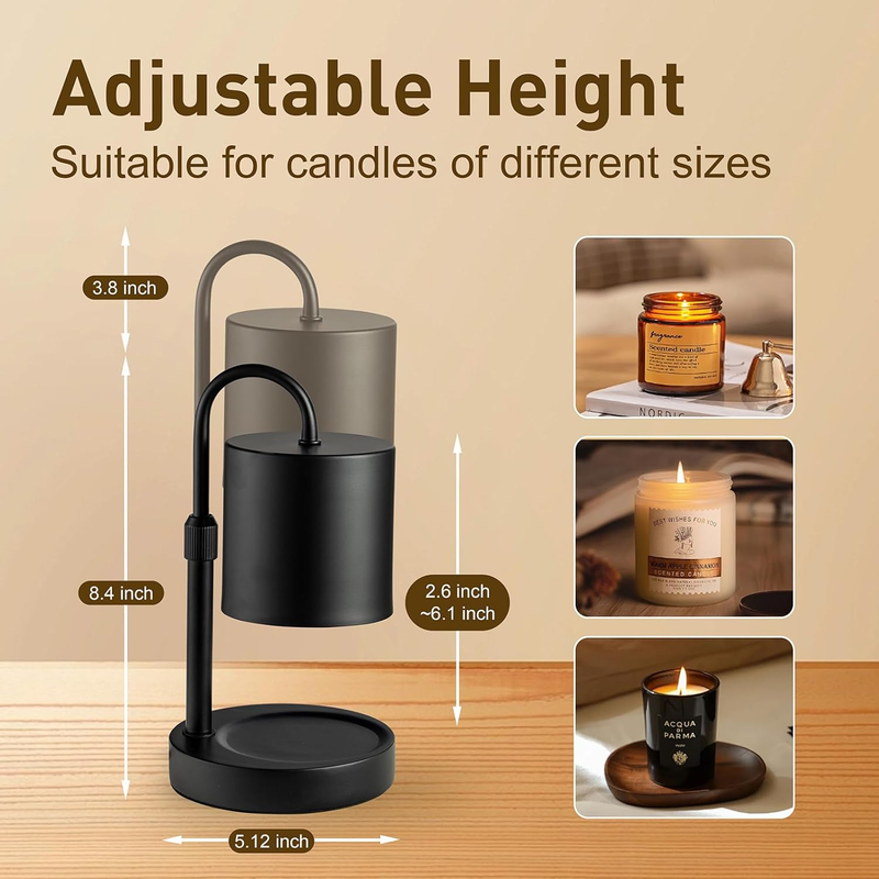 Candle Warmer Lamp with Timer and Dimmer, Electric Candle Lamp Warmer for Jar Ca