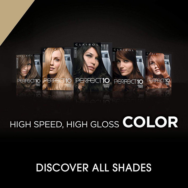 Clairol Nicen Easy Perfect 10 Permanent Hair Dyes Color 4R Dark Auburn 1 Pck