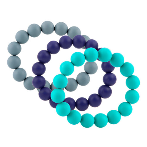 Nuby Teething Trends Bracelet - 100% Soft Silicone Teether - Colorful - BPA Free