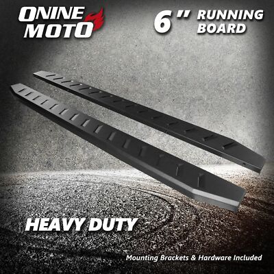 Fit 2020-2025 GMC Sierra 2500/3500HD Crew Cab 6'' Black Running Boards Side Steps