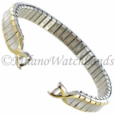 Speidel Two Tone C-Ring Twist-O-Flex Stainless Watch Band 754/16