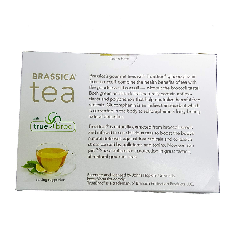 Brassica Tea Decaf Green Tea with Trubroc, Lemon DECAF, 16 Tea Bags