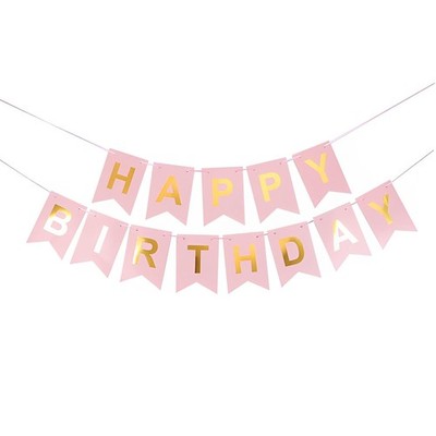 Redreo Geburtstag Wimpel-Kette, Happy Birthday Banner 5 Meter, Geburtstag-Deko