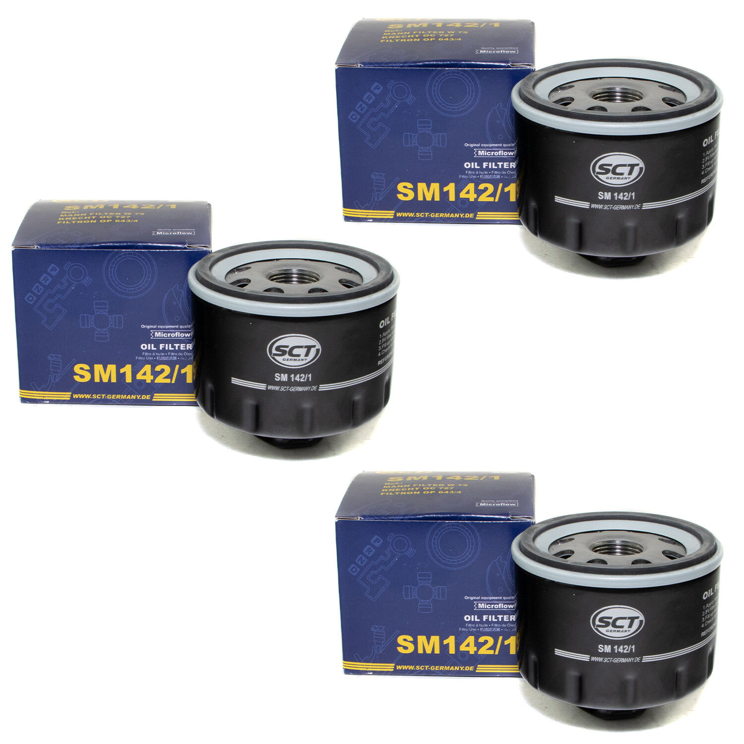 Ölfilter 3 X SCT SM142/1 für Nissan Cube Renault Kangoo