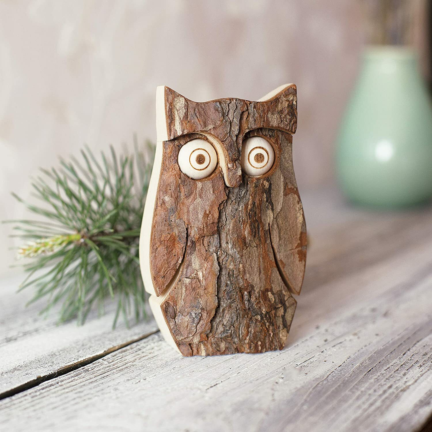 Wood Owl Figurine, Owl Decor, Owl Gifts, Owl Decorations, Owl Ornaments, Small eBay