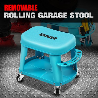 Съемный Стул механика Гаража, Подвижное сиденье для мастерской на колесиках с лотком для хранения инструментов