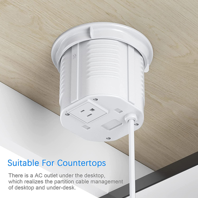 Automatic Pop Up Countertop Outlet with 15W Wireless Charger 4.7'' Pop Up Outlet