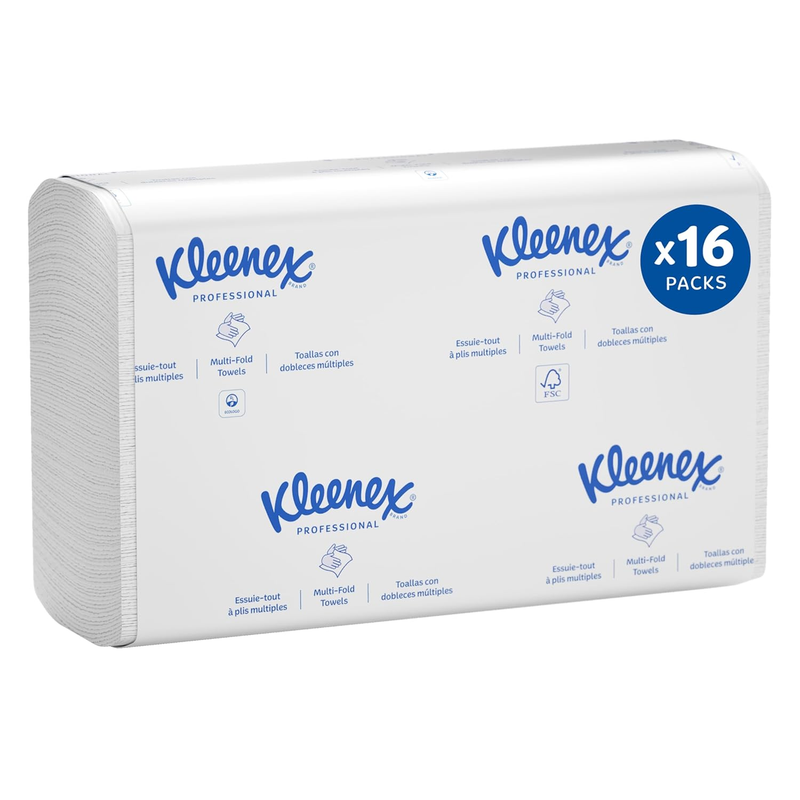 C-Fold Folded Paper Towels, Bulk (01500), Absorbent, White (150 Sheets/Pack, 16 Packs/Case, 2,400 Sheet Total)