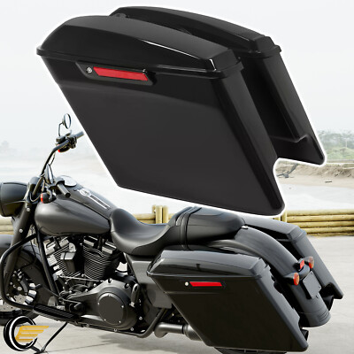 5'' Stretched Extended Hard Saddle bags For Harley Road King Street Glide 2014-24