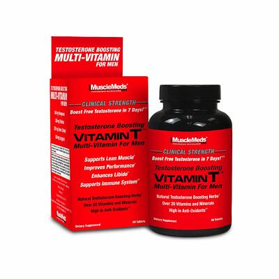 MuscleMeds Vitamin T Men's Testosterone Booster Multivitamin 90 Tablets New