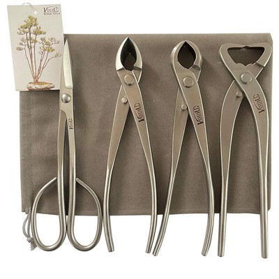 4-Piece Bonsai Tool Set,Concave Cutter,Knob Cutter,Trunk Splitter,Bonsai Scis...