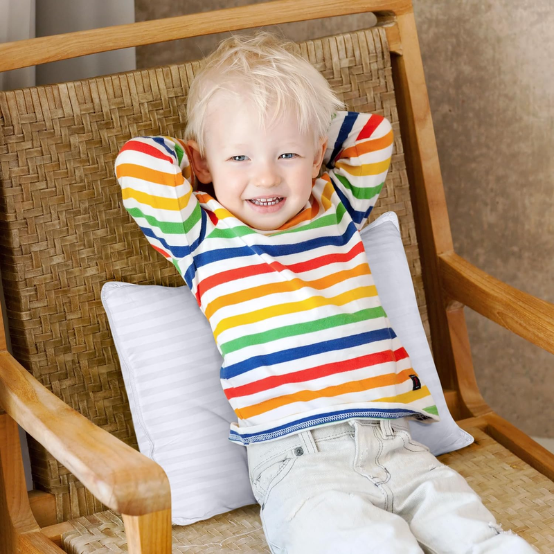 Toddler Pillow (White, 2 Pack), 13x18 Toddler Pillows for Sleeping, Soft and Bre