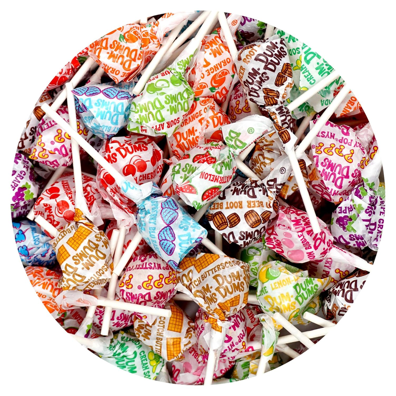 DUM DUMS Original Mix Lollipops, 1 Lb Bag (60 Pieces Approx.), Gluten Free Ha...