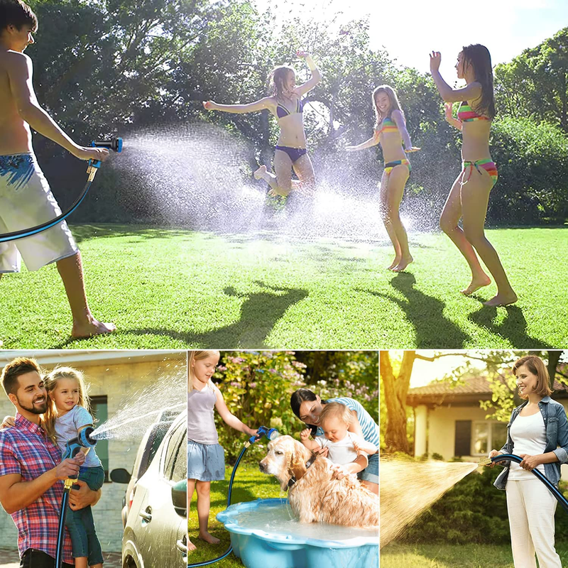 Heavy Duty Garden Hose 5/8 in X 200 Ft – Super Flexible Leader Water Hose with 1
