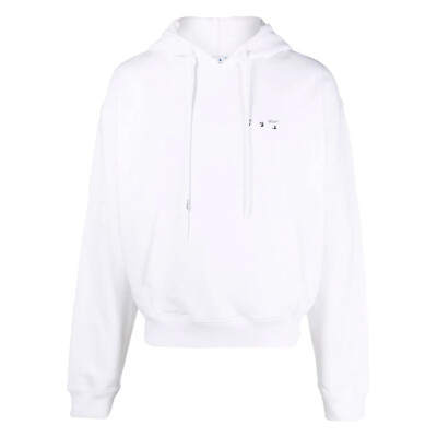 Pre-owned Off-white Caravag Paint Over Hoodie Mens Style : Ombb037c99fle00 In White/black