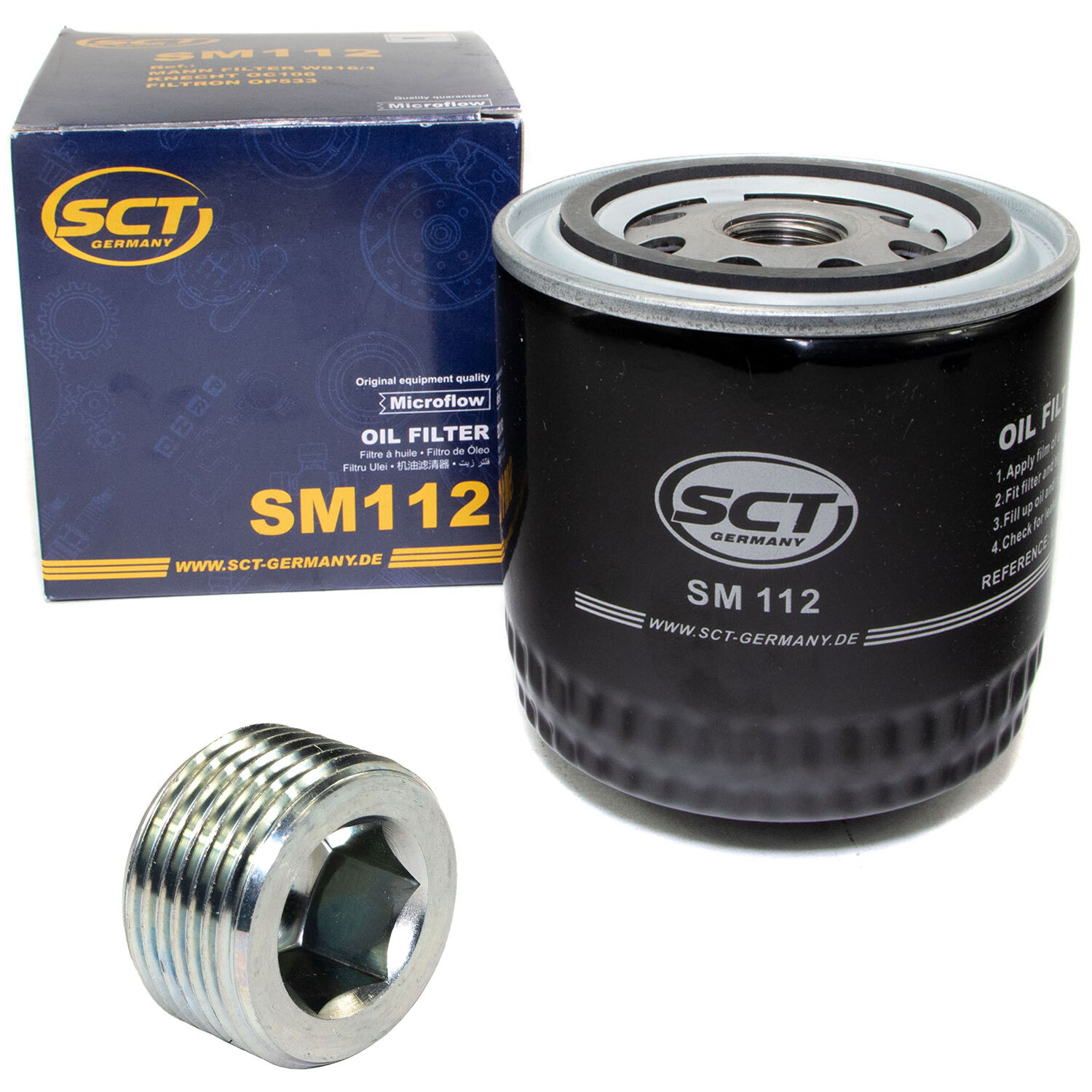 Ölfilter SM 112 Ölablassschraube für Alfa Romeo 145 146 Fiat Punto Tipo Lancia