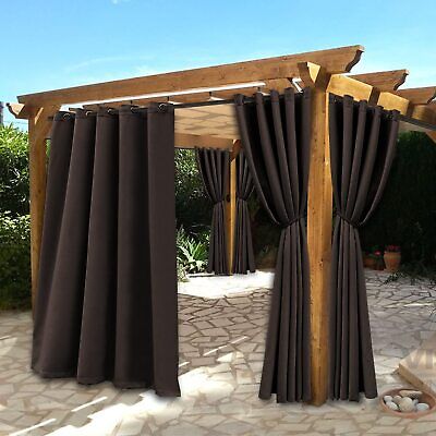 BONZER Waterproof Indoor/Outdoor Curtains for Patio - Thermal Insulated, Sun ...