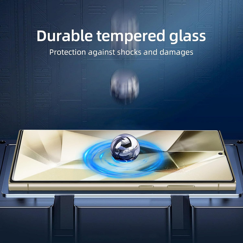 3 Pack Designed for Samsung Galaxy S25 Ultra Screen Protector Tempered Glass, Bu