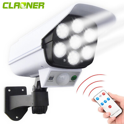 CLAONER 77 LED Solar Power Wall Light Motion Sensor Outdoor Garden Security Lamp