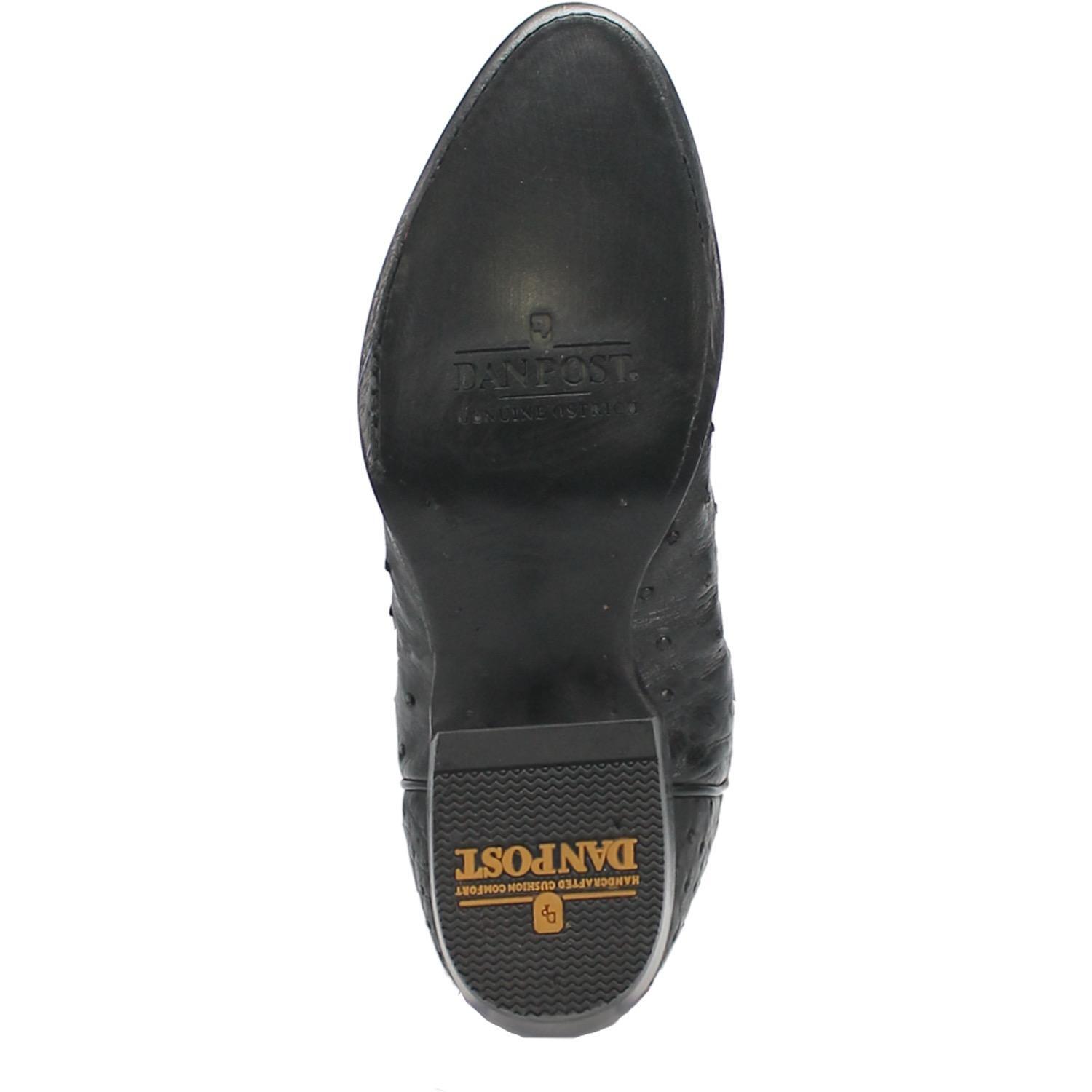 Pre-owned Dan Post Tempe Full Quill Ostrich Boots Dp2321 - All Sizes - In Black