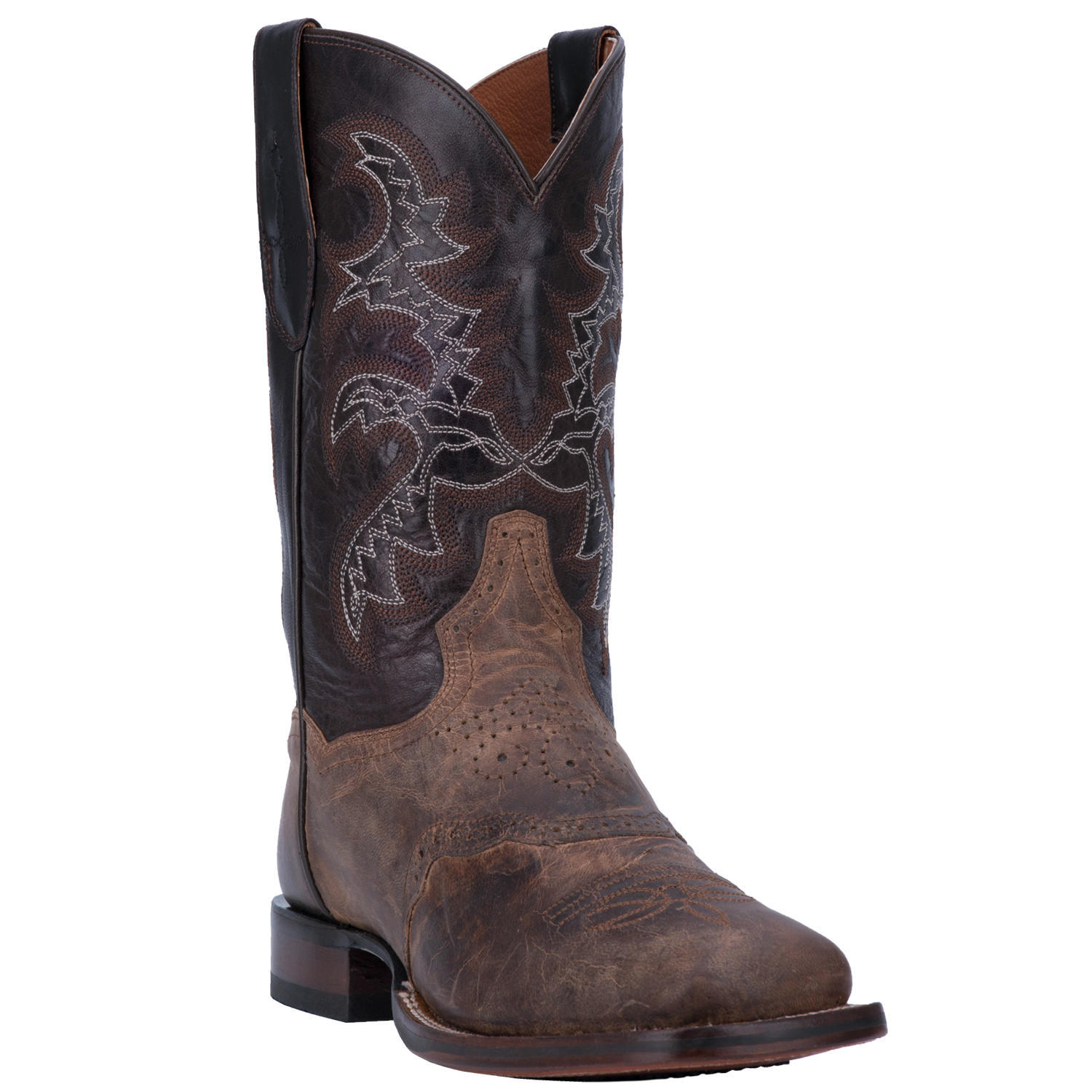 Pre-owned Dan Post Franklin 11" Western Geniune Leather Men's Boots Dp2815 All Sizes In Sand - Dark Chocolate
