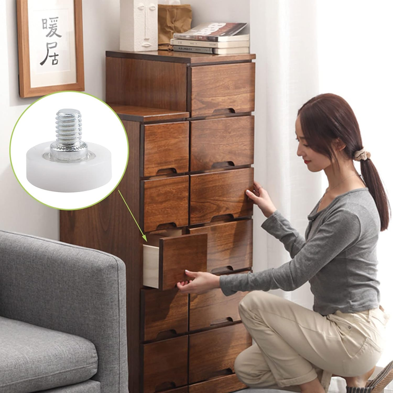 Drawer Roller, 4Pcs POM Plastic Cabinet Drawer Slides Wheels Drawer Positioning