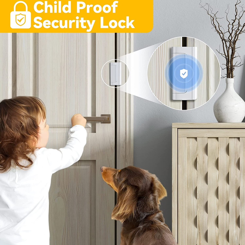 2 Pack Home Door Security Lock Withstand 800 lbs for Inward Swinging Door,Door R
