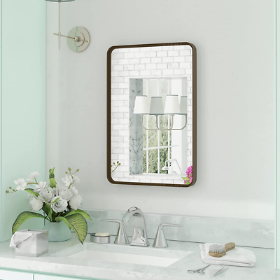 20X30 Inch Rectangle Oil Rubbed Bronze Mirror Deep Frame Mirror