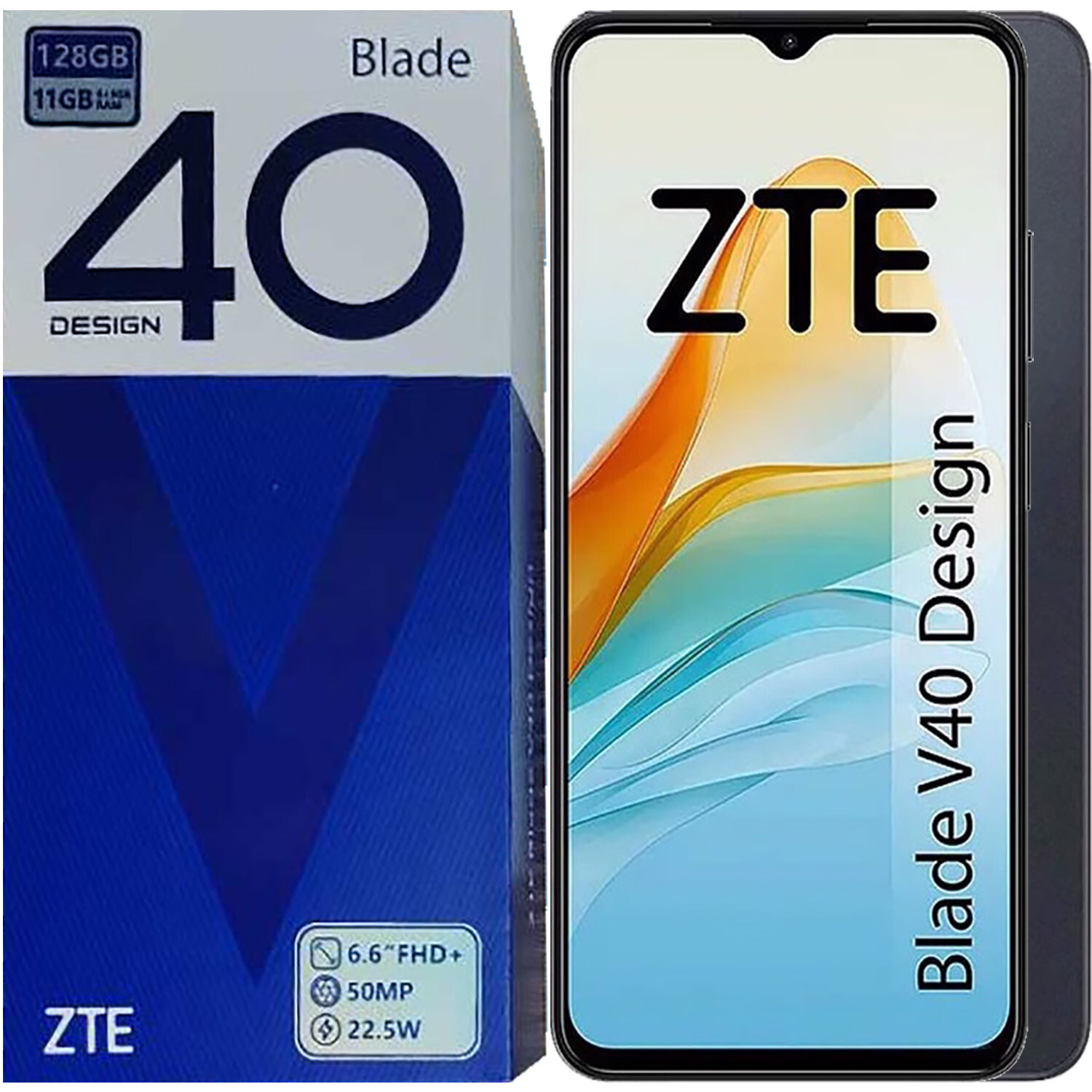 ZTE Blade V40 Design 4G Starry Black 128GB + 6GB Dual-SIM